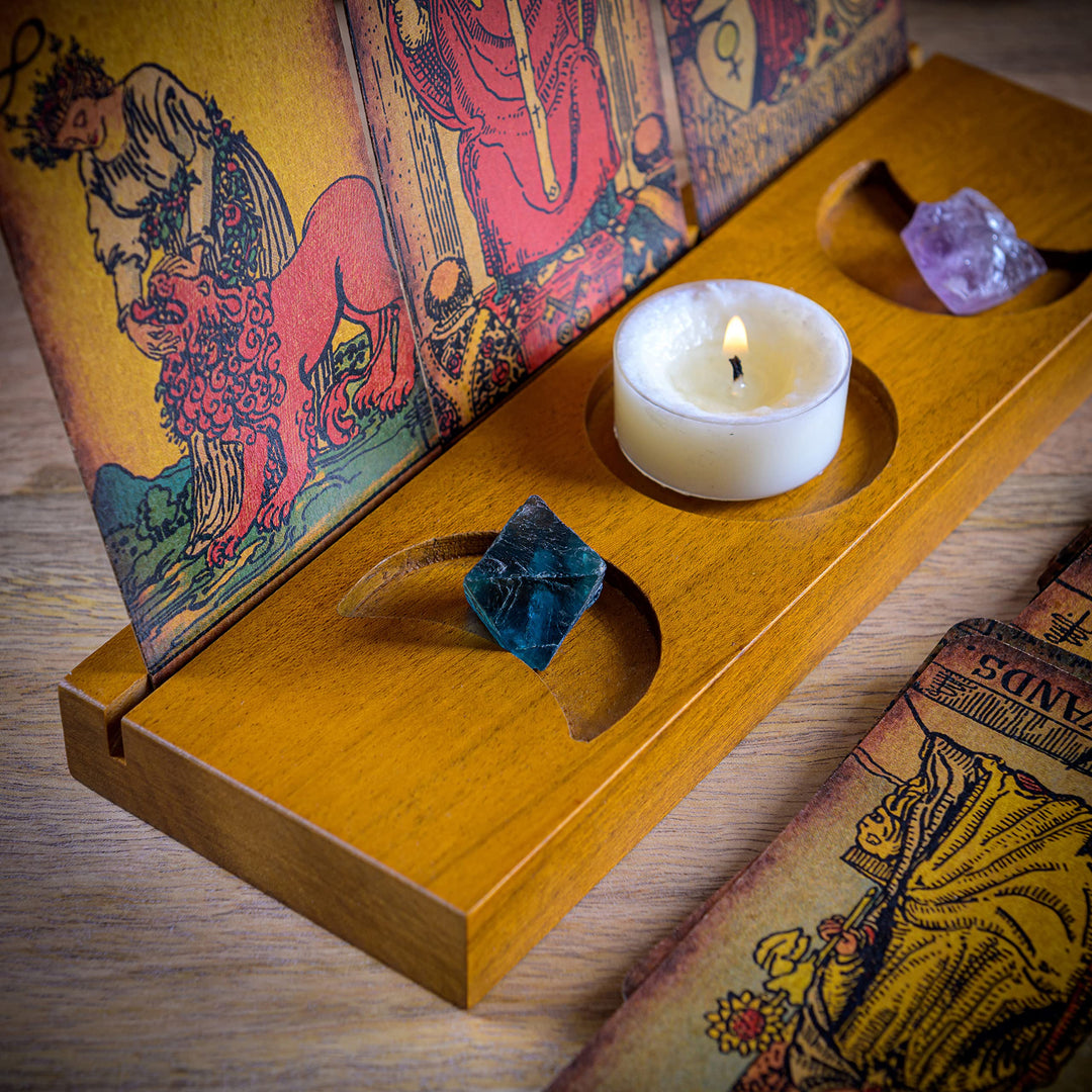 Tarot Card Holder Stand - Display Your Daily Draw - Tarot Card Stand for Display - Witchy Gifts, Witchcraft Supplies - Tarot Gifts for Women - Tarot Card Display - Wiccan Supplies and Tools