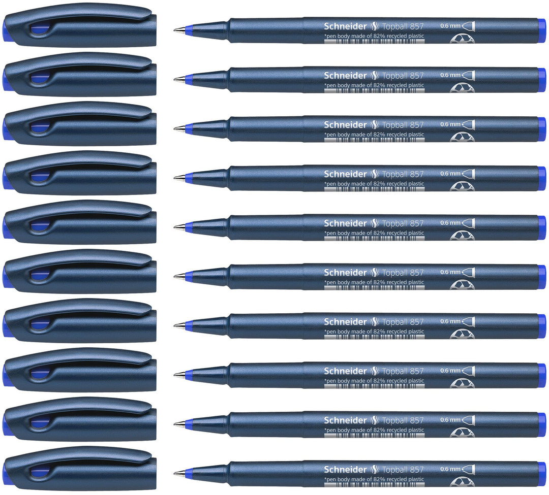 Topball 857 Rollerball 0.6mm, Box of 10, Blue (8573)