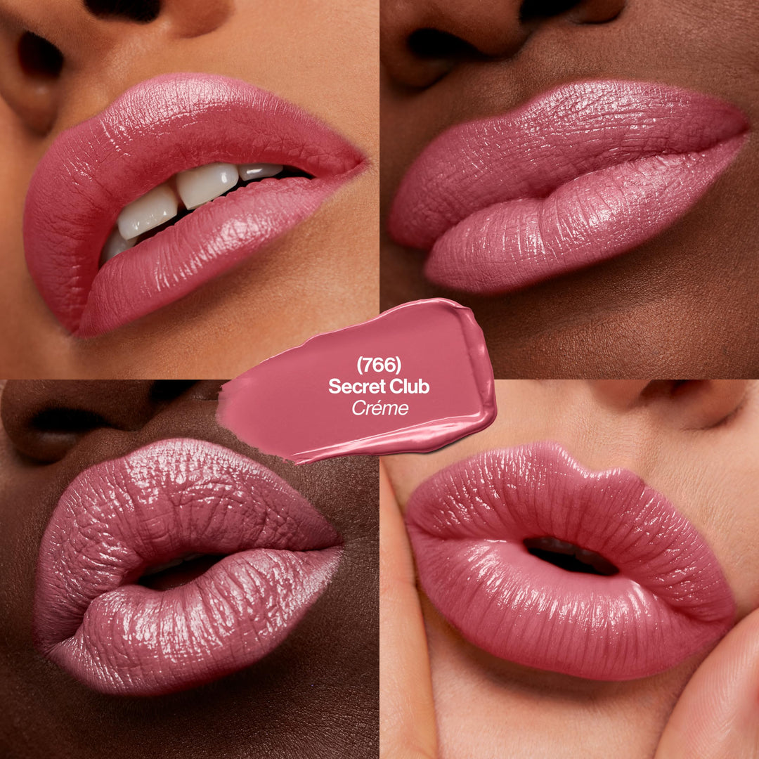 Revlon Super Lustrous Lipstick, High Impact Lipcolor with Moisturizing Creamy Formula, Infused with Vitamin E and Avocado Oil in Pink, Secret Club (766)