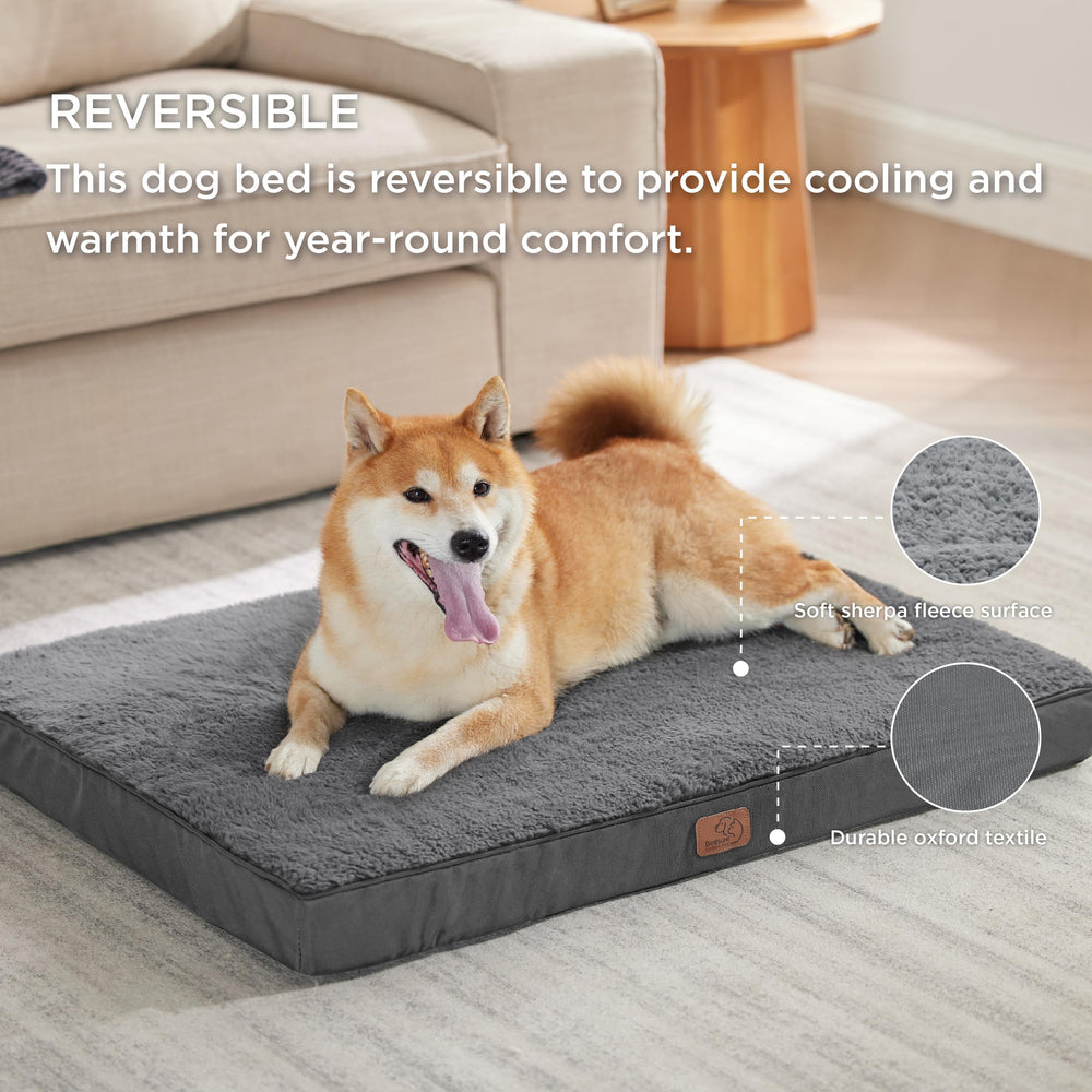 Dog Bed for Large Dogs - Orthopedic Waterproof Puppy Beds with Removable Washable Cover, Egg Crate Foam Pet Mat, Suitable for Pet Up to 65 lbs