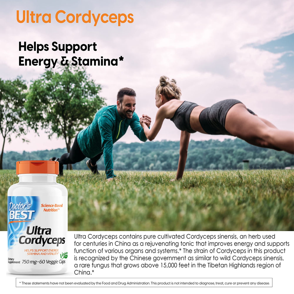 Doctor's Best Ultra Cordyceps Non-GMO, Vegan, Gluten Free, Soy Free, 60 Veggie Caps