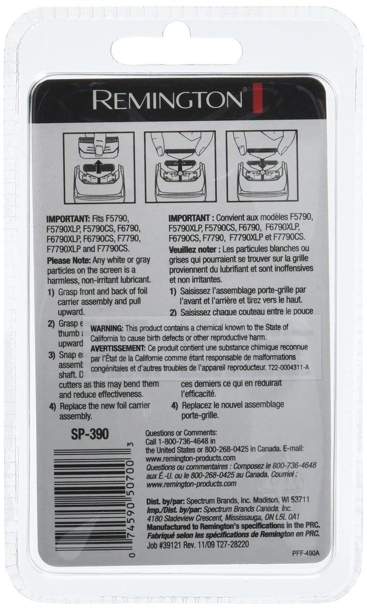 SP390 Replacement Screen and Blades for Series 5 and 7 Foil Shavers, Silver