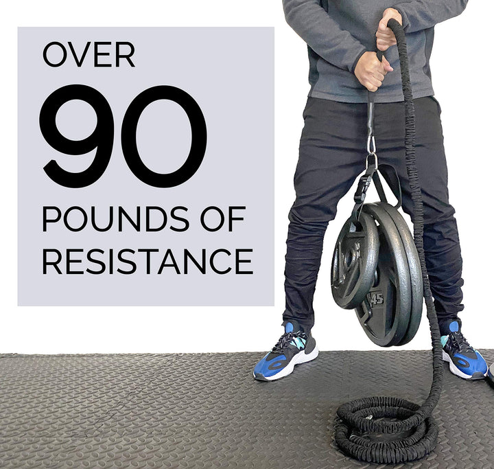 33ft Speed Bungee Band Trainer, 90+lbs Resistance (Longest in Market)