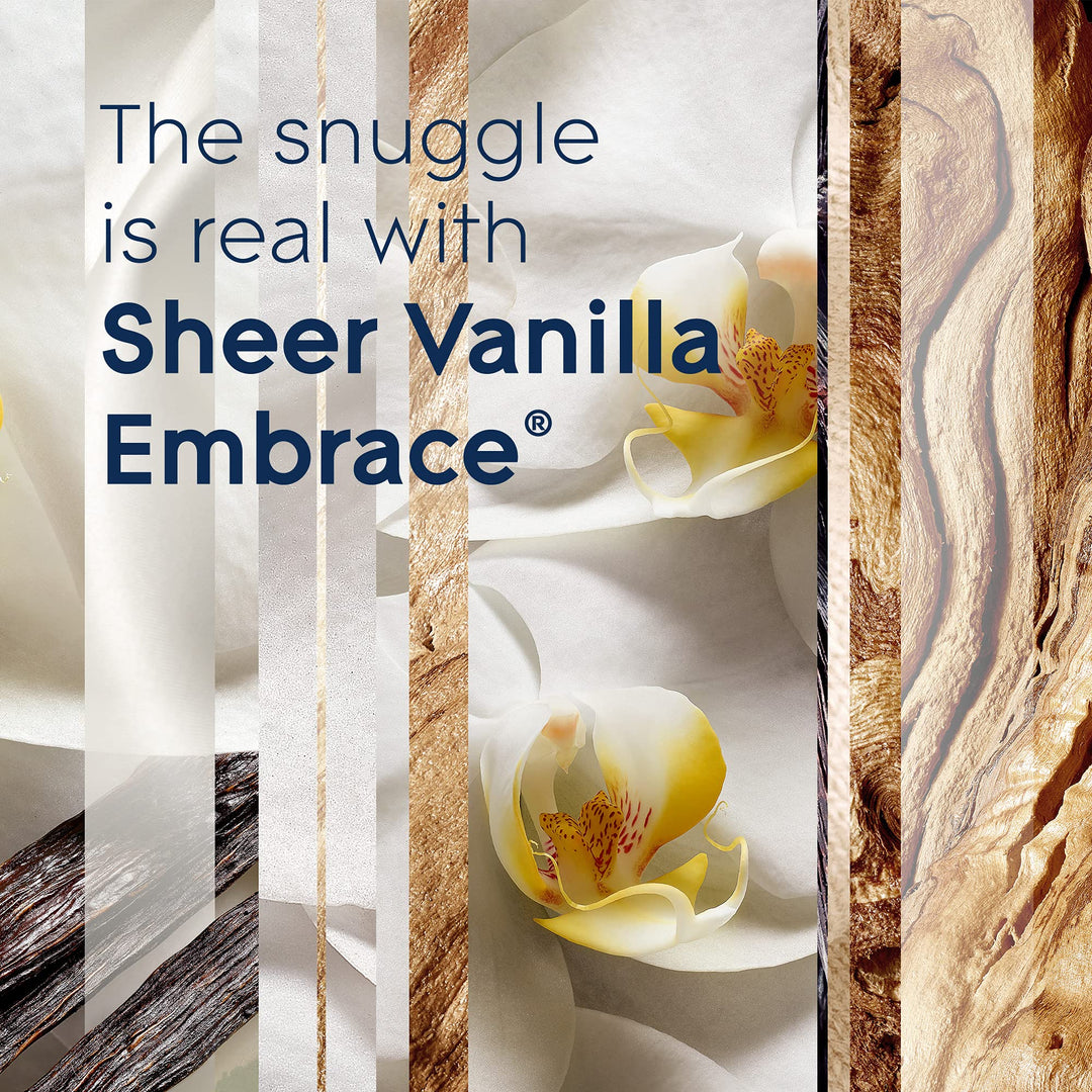 3-Wick Candle Sheer Vanilla Embrace 3 Pack, fragrance Candle Infused With Essential Oils, Air Freshener Candle, 6.8oz