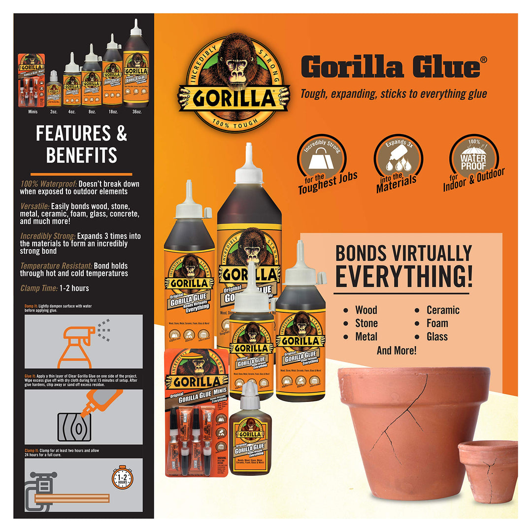 5000206 Original Glue (4 Pack), 2 oz, Brown