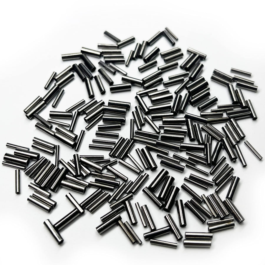 240pcs Stainless Steel Single Oval Copper Tube Fishing Line Crimping Sleeves Tube Connector Durable Fishing Wire Tube 1.2-2.6mm…