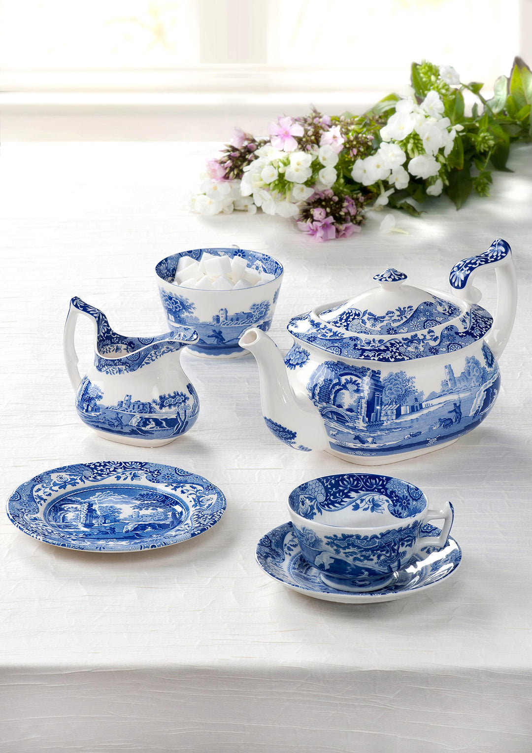 Spode Blue Italian Covered Butter Dish…