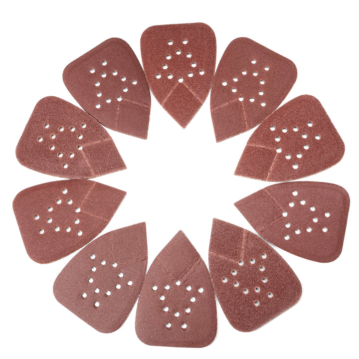 11272A 50pc Hook & Loop Mouse Sandpaper Assortment 60, 80, 120, 150, 220 Grit Sanding Pads for Mouse Sander, Mouse Sander Sandpaper, Triangle Sanding Pads, Mouse Sander Pads, Mouse Sander Paper