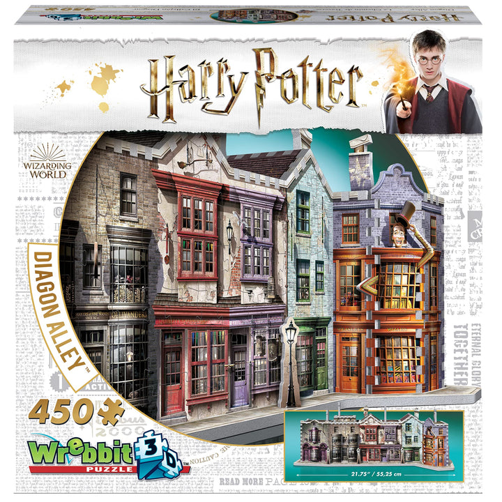 3D Harry Potter Diagon Alley 3D Puzzle for Teens and Adults | 450 Real Jigsaw Puzzle Pieces | Not Just an Ordinary Model Kit for Adults for Harry Potter Fans