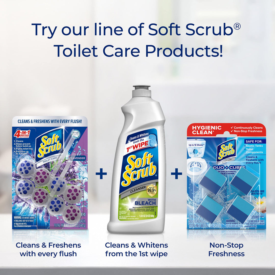 4-in-1 Rim Hanger Toilet Bowl Cleaner, Lavender, 2 Count