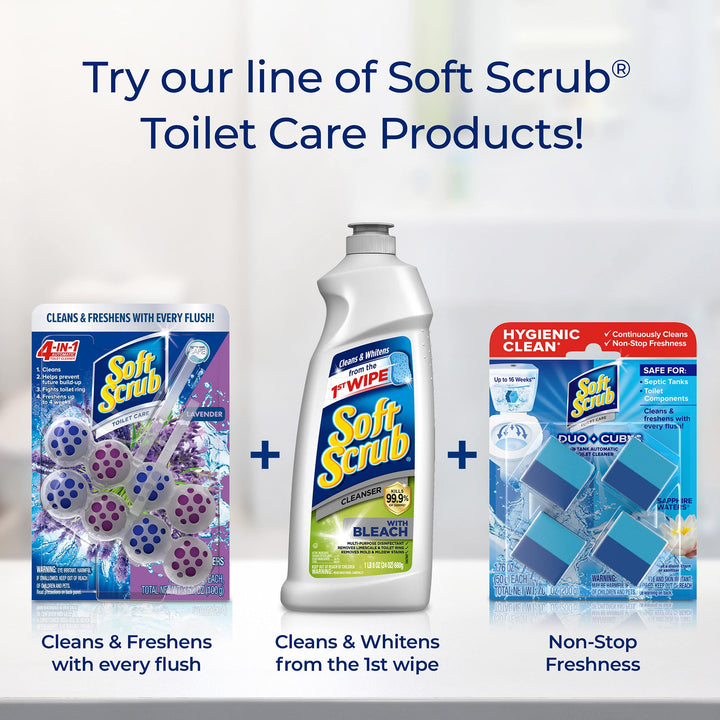 4-in-1 Rim Hanger Toilet Bowl Cleaner, Lavender, 2 Count