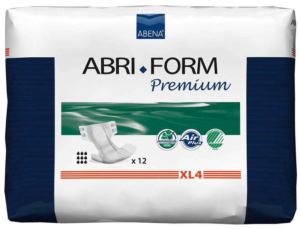 Abena Abri-Form Premium Incontinence Briefs, Extra Large, XL4, 12 Count