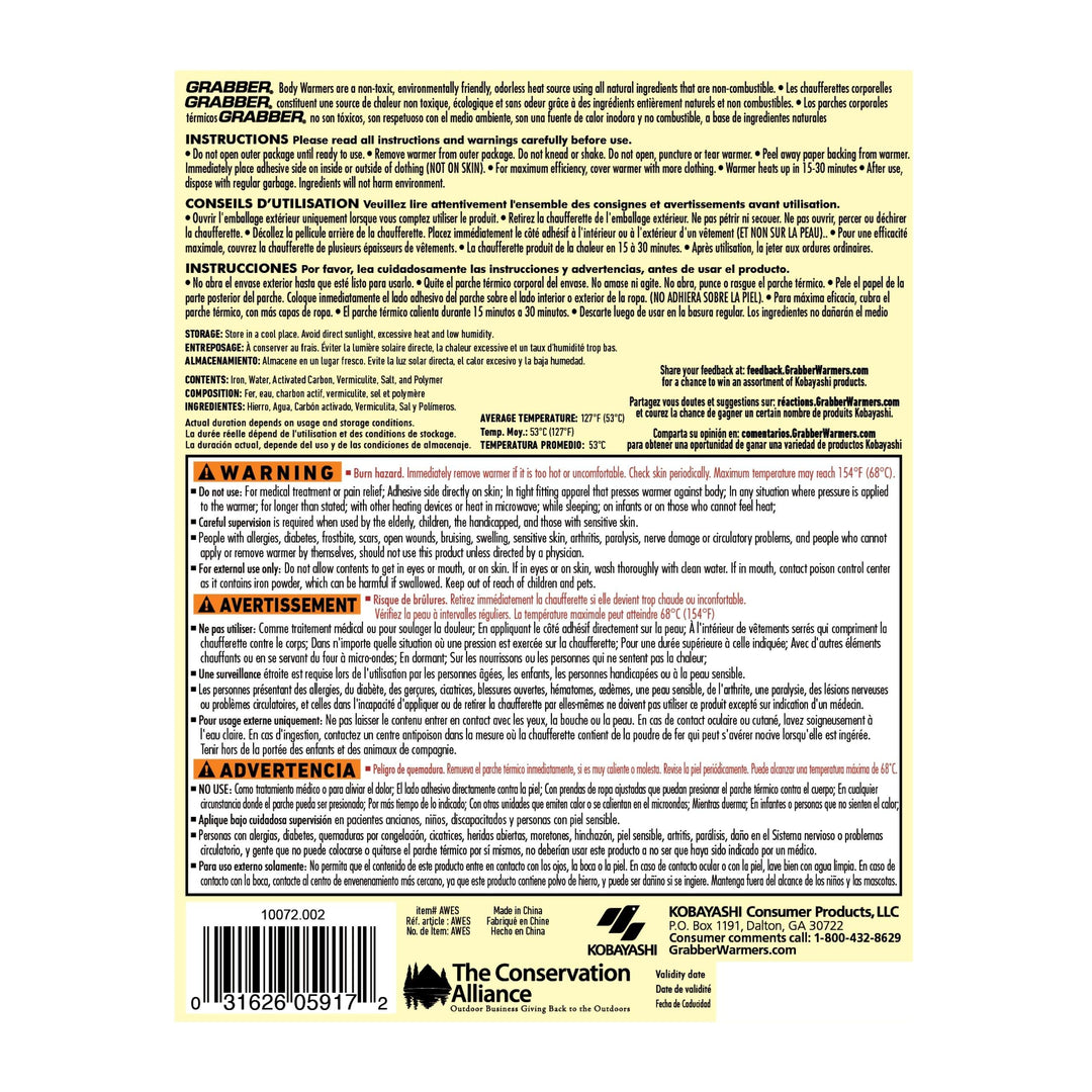 Warmers 12+ Hours Peel N' Stick Body Warmer, 40-Count