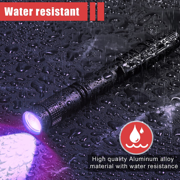 2 Pieces UV Black Light Flashlight Small Blacklight Flashlights Pen Lights for Leak, Pet Urine, Hotel Inspection, Dry Stain and Dye Detector, 5.2 Inches Long