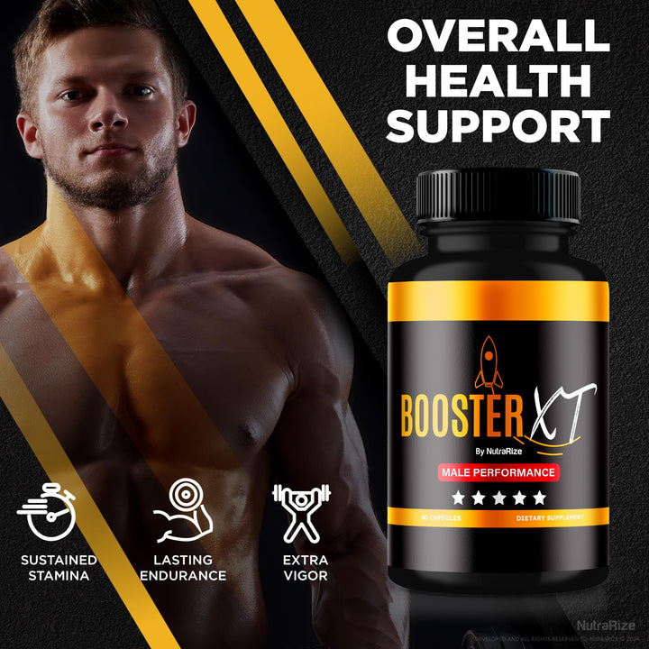 (Pack of 5 Booster XT for Men, Male Enhancing Capsules, Premium Formula to Support Daily Energy & Peak Performance, Multivitamin Pills for Overall Health, Reviews (300 Capsules)