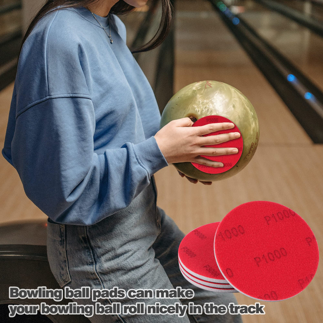 4PCS Microfiber Bowling Sanding Pads Bowling Accessories Resurfacing Polishing Kit Bowling Ball Cleaning Kit (4sizes,500,1000,2000,3000Grit)