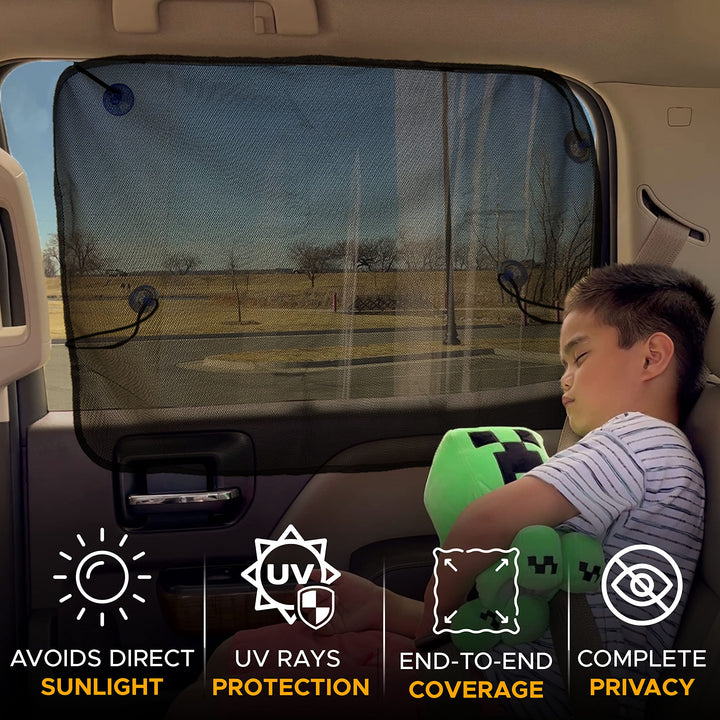 Magnetic Car Side Window Sun Shade (1 Pack) | Rear Window Sunshade for Car Blocks UV Rays | Baby Car Shades for Side Windows Ensures Privacy Protection | Baby Car Travel Accessories (26x19)