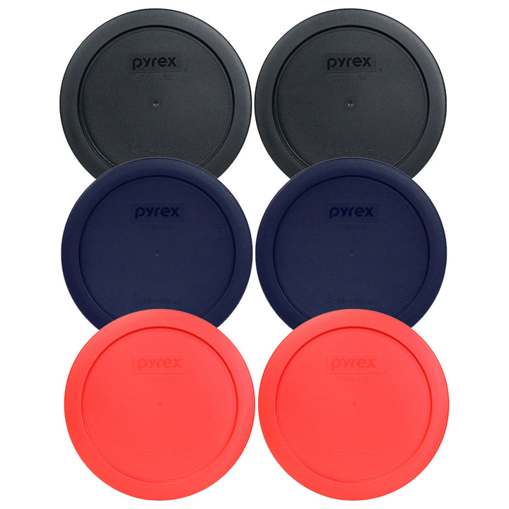7201-PC 4 Cup (2) Black 1113802 & (2) Blue 1113769 & (2) Red 1113766 Lid (6-Pack)
