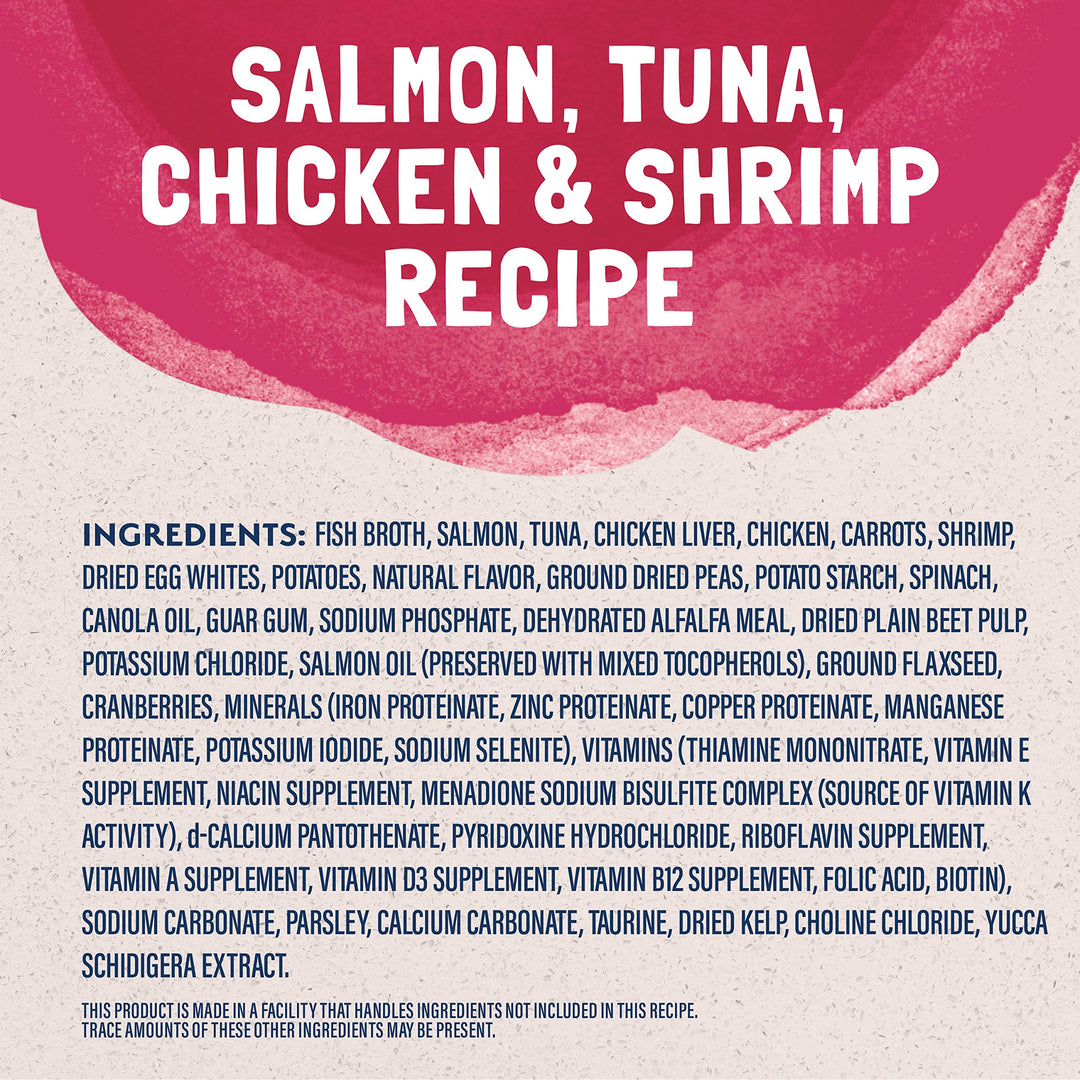 Original Ultra Platefulls Indoor Adult Grain Free Wet Cat Food, Salmon, Tune, Chicken & Shrimp Recipe, 3 Ounce Pouch (Pack of 24)