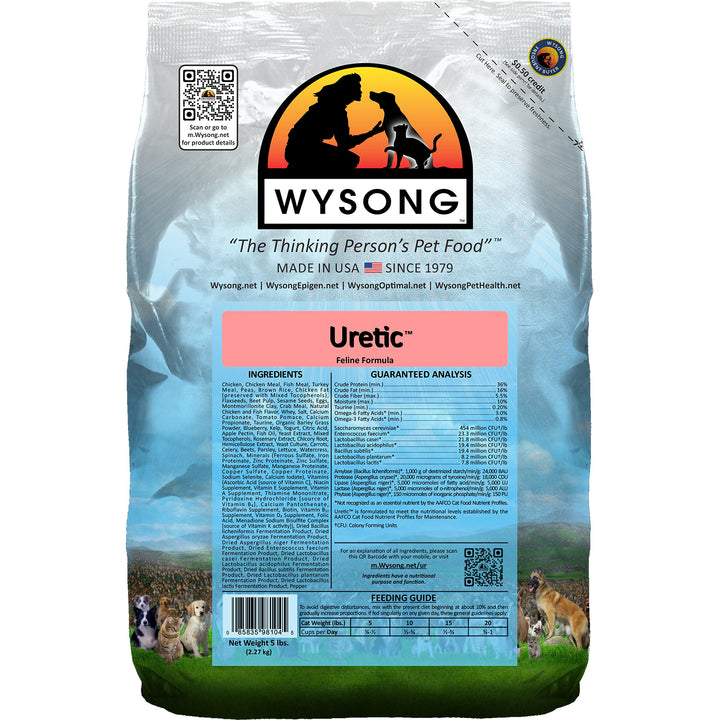 Uretic - Dry Natural Food for Cats, Chicken, 5 pounds