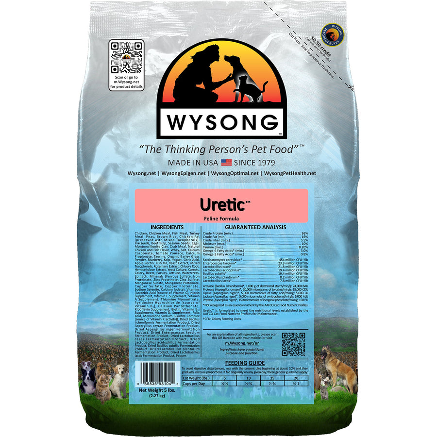 Uretic - Dry Natural Food for Cats, Chicken, 5 pounds