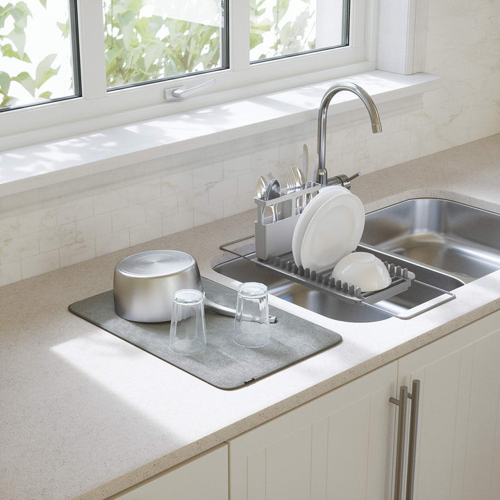 UDry Over the Sink Dish Rack with Dry Mat