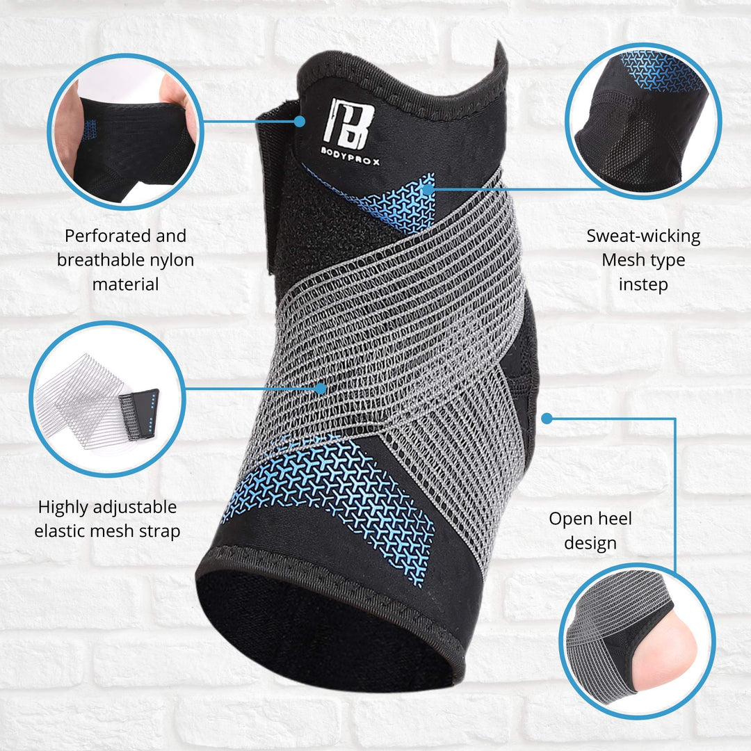 Ankle Brace for Women and Man, Ankle Support with Adjustable Compression Strap for Sprained Ankle, Injury Recovery and More! (Small)