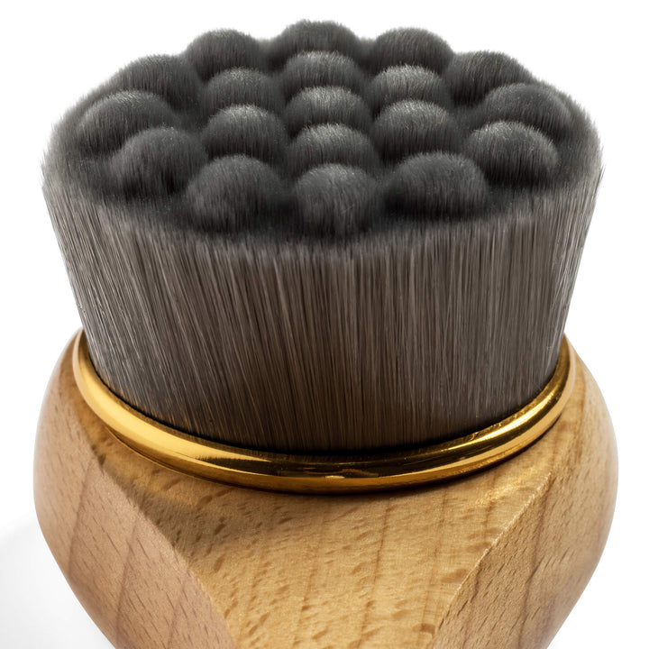 Manual Facial Cleansing Brush - Soft Bamboo Fibers - Skin Cleanser & Scrubber For Applying Face Mask, Acne Washing, Daily Deep Pore Cleaning - Men And Women