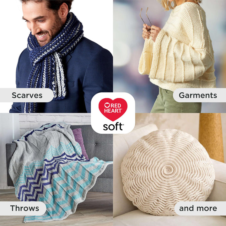 Soft White Yarn - 3 Pack of 141g/5oz - Acrylic - 4 Medium (Worsted) - 256 Yards - Knitting/Crochet