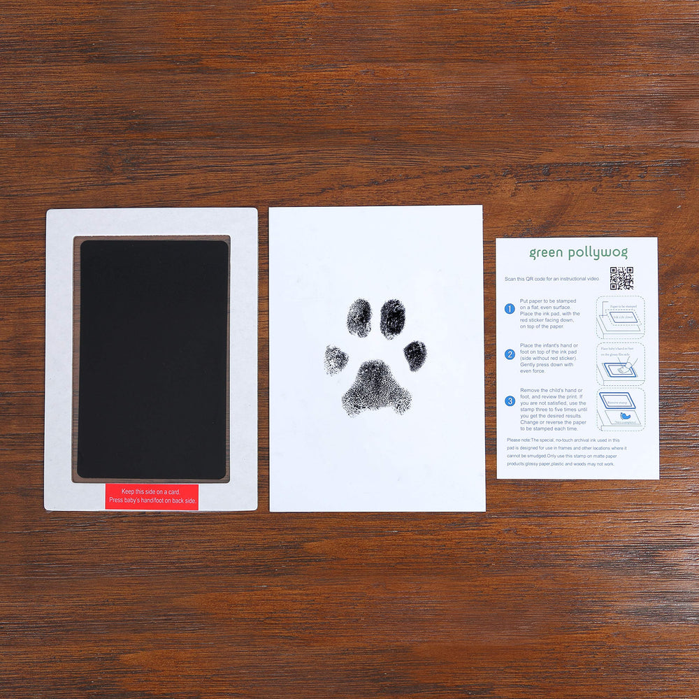 | Extra-Large Clean Touch Inkless Ink Pad for Pets | Paw/Nose Prints for Dogs & Cats Non-Toxic | Paw Print Stamp Kit | Dog Paw Print Kit | Cat Footprint Keepsake (1-Pack)