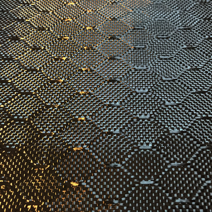 4 in x 5 FT - Bee Hive - CARBON FIBER FABRIC-2x2 Twill WEAVE-3K - 220g-Black
