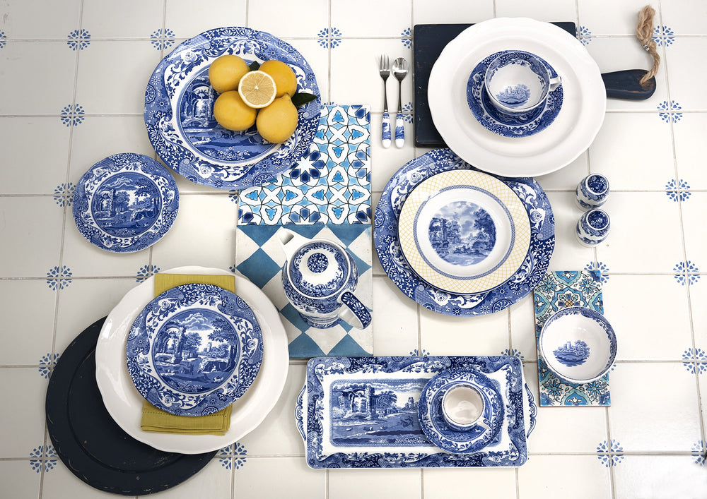 Spode Blue Italian Covered Butter Dish…