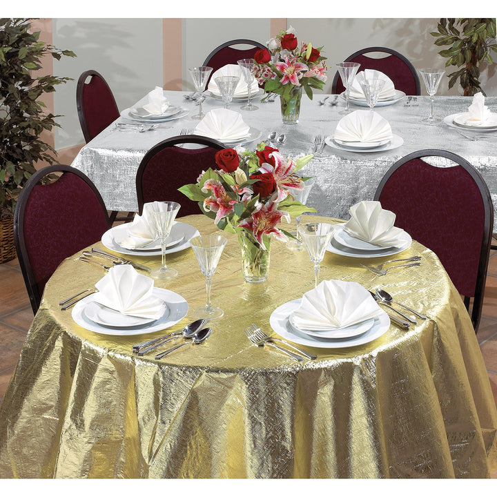 38321 Metallic Tablecover, 54 by 108, Gold