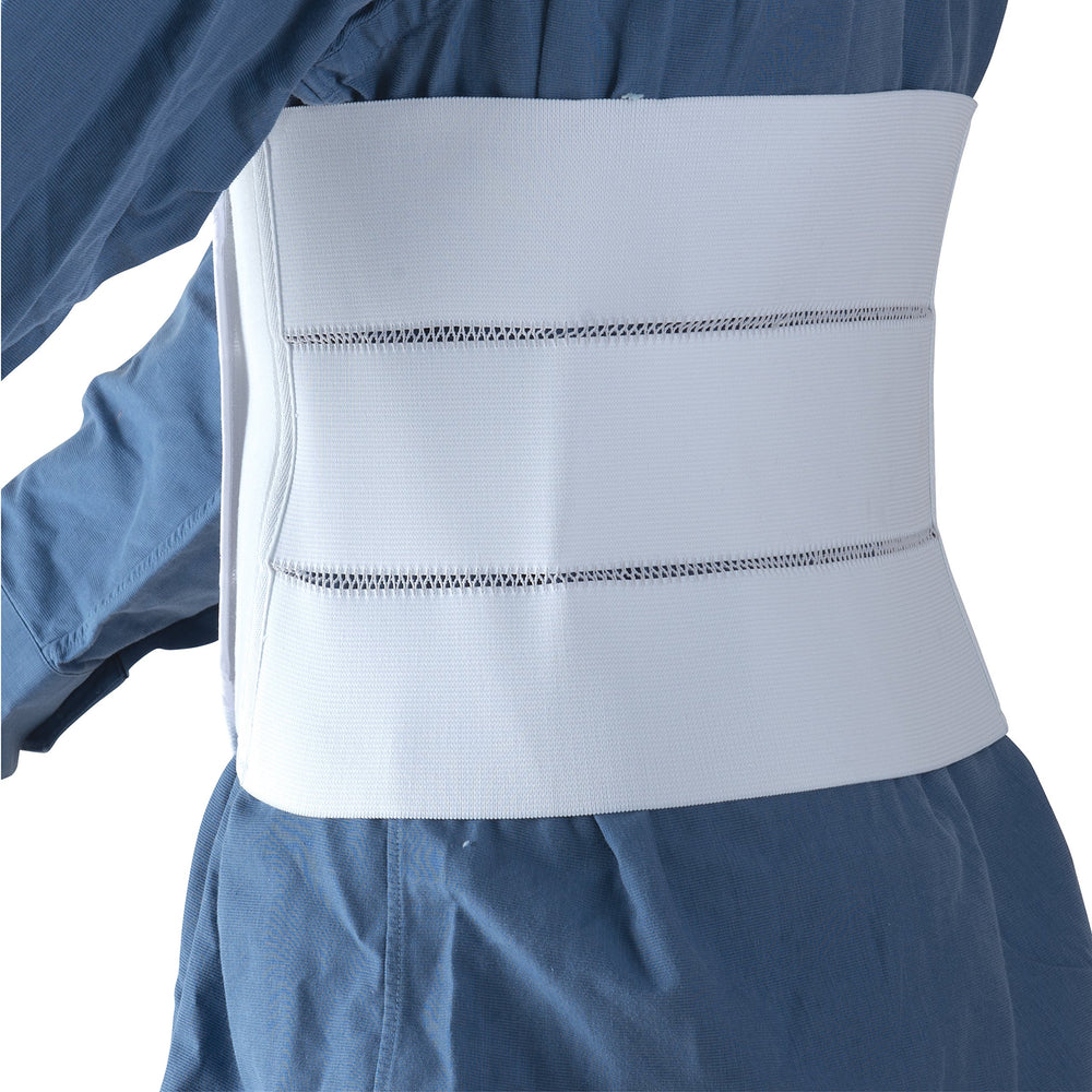 Duro-Med 9 3 Panel Abdominal Binder (30-45), White, Extra Small