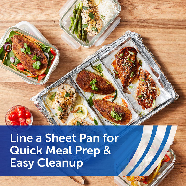 Wrap Recycled Aluminum Foil, Recycled Foil Roll, Made From 100% Recycled Materials, With Secure Easy Open and Close Tab, 200 Sq. Ft.