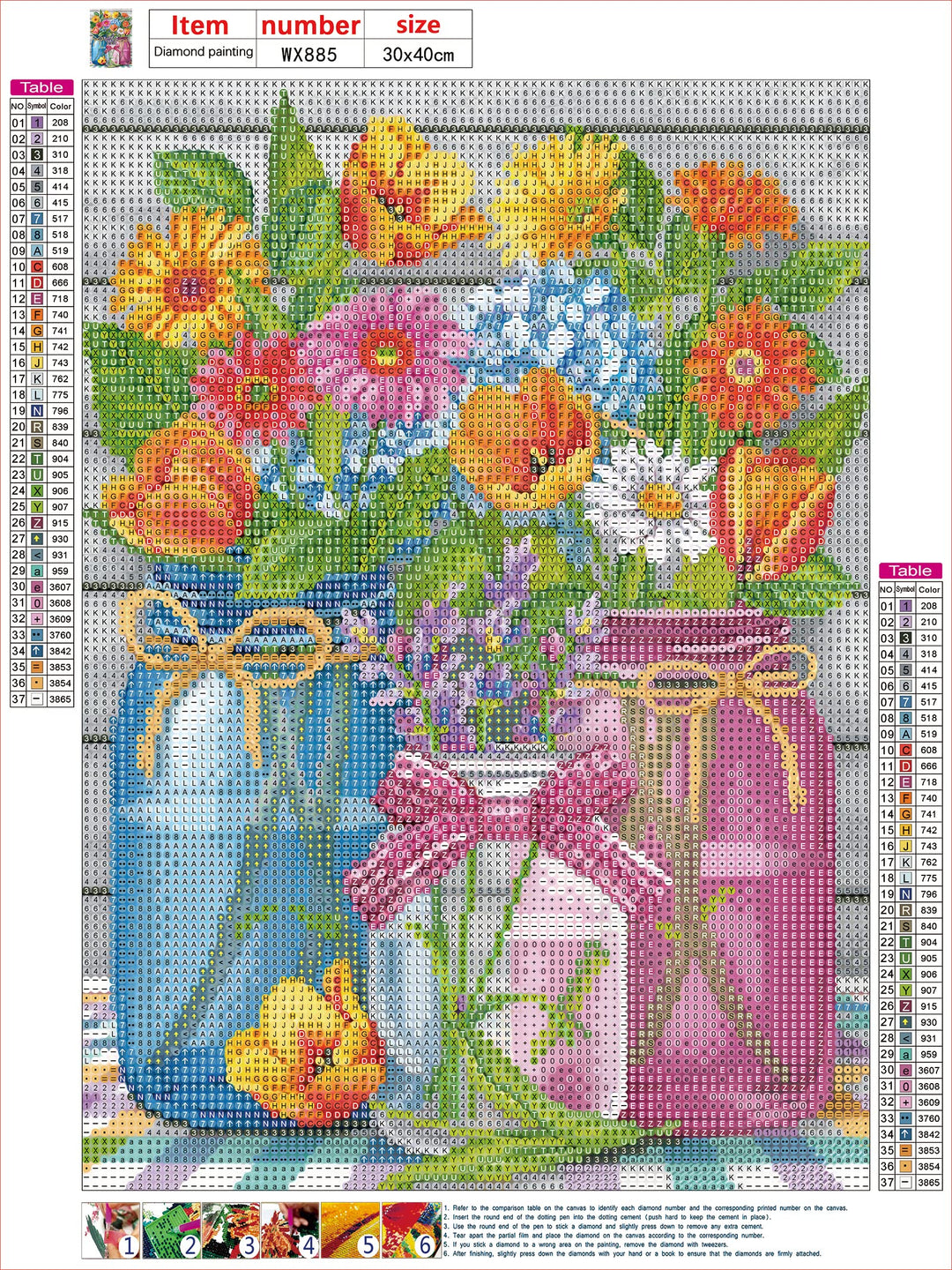 DIY Flowers Diamond Painting Kits for Adults, Round Full Drill Gem Flowers Diamond Painting Kits, 5D DIY Spring Floral Jars Diamond Art Painting Kits for Home Wall Decor 12x16 Inch