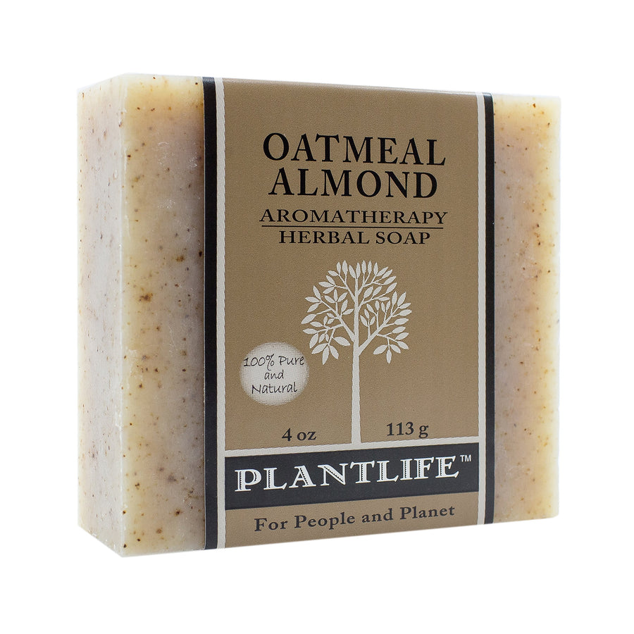 Handmade Herbal Soap Bar with Natural Ingredients - Deep Cleanse for Face, Body, Hands - Oatmeal Almond - 4 oz