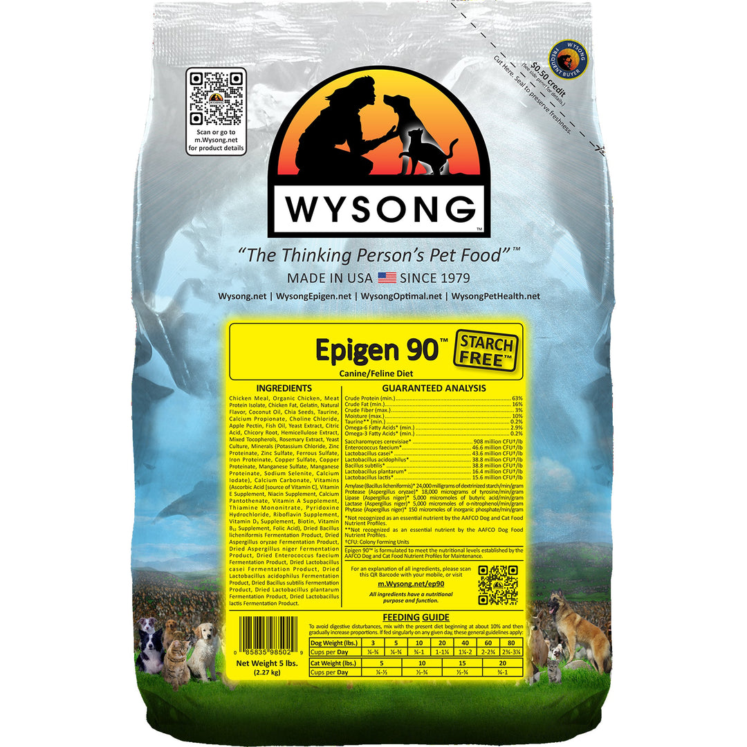Epigen 90 Starch Free Canine Feline Dry Formula Dog Cat Food (WDCFE905), Chicken, 5pounds