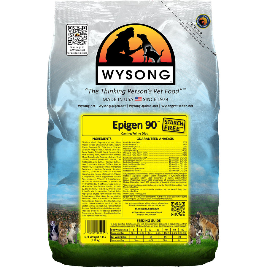Epigen 90 Starch Free Canine Feline Dry Formula Dog Cat Food (WDCFE905), Chicken, 5pounds