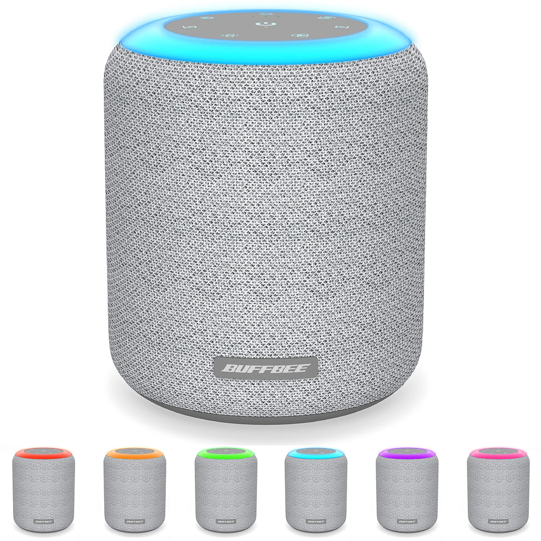 White Noise Sound Machine for Sleeping with 17 Soothing Sounds, 8 Color Night Light, Memory Function, Fabric Design - Noise Maker for Home, Office, Kids and Adults -Light Grey