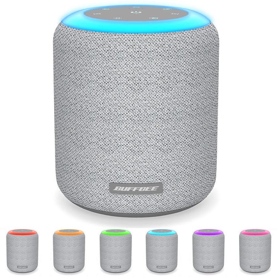 White Noise Sound Machine for Sleeping with 17 Soothing Sounds, 8 Color Night Light, Memory Function, Fabric Design - Noise Maker for Home, Office, Kids and Adults -Light Grey