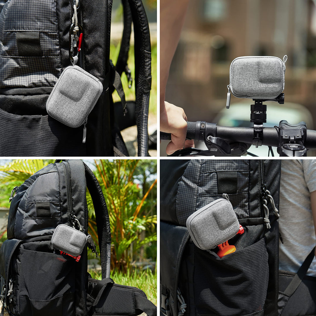 Carrying Case for GoPro Hero 10 9 8 7 6 5 Mini Hard Shell Carrying Case Travel Portable Storage Bag Accessories for DJI Osmo Action,AKASO,Campark,YI Action Camera and More, Grey (AAIOOEA)
