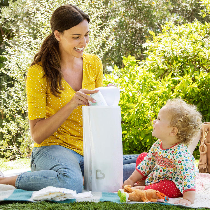 ® Toss™ Portable Disposable Diaper Pail, Holds up to 30 Newborn Diapers, 1 Pack, White