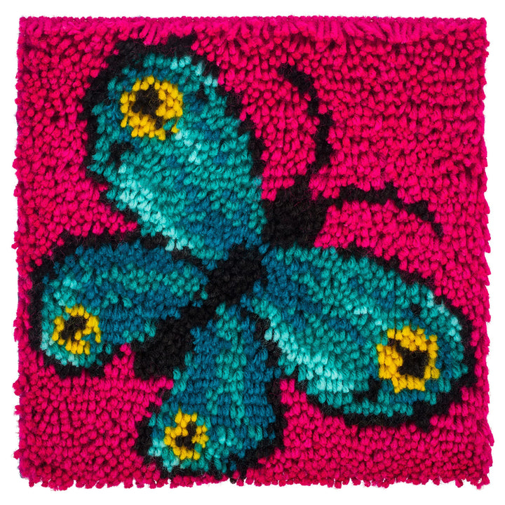 Wonderart Butterfly Latch Hook Kit, 12 X 12