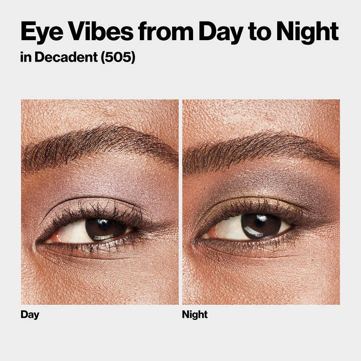 Revlon ColorStay 16 Hour Eyeshadow Quad with Dual-Ended Applicator Brush, Longwear, Intense Color Smooth Eye Makeup for Day & Night, Decadent (505), 0.16 oz