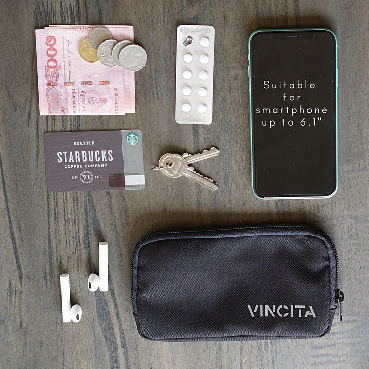 Essentials Case - Cycling Wallet Made from Tough 600D Polyester Water-Repellant Storage Pouch - Ideal Road Bike Cyclist to Store Spare Tubes, Tyre Levers, Keys, Cards and Phone