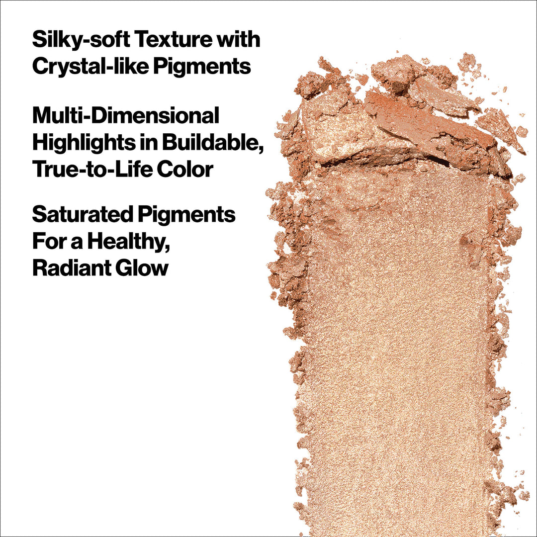 Revlon Skinlights Prismatic Powder Highlighter, Lightweight, Super-Smooth Buildable Shimmer, Daybreak Glimmer (201), 0.28 Oz