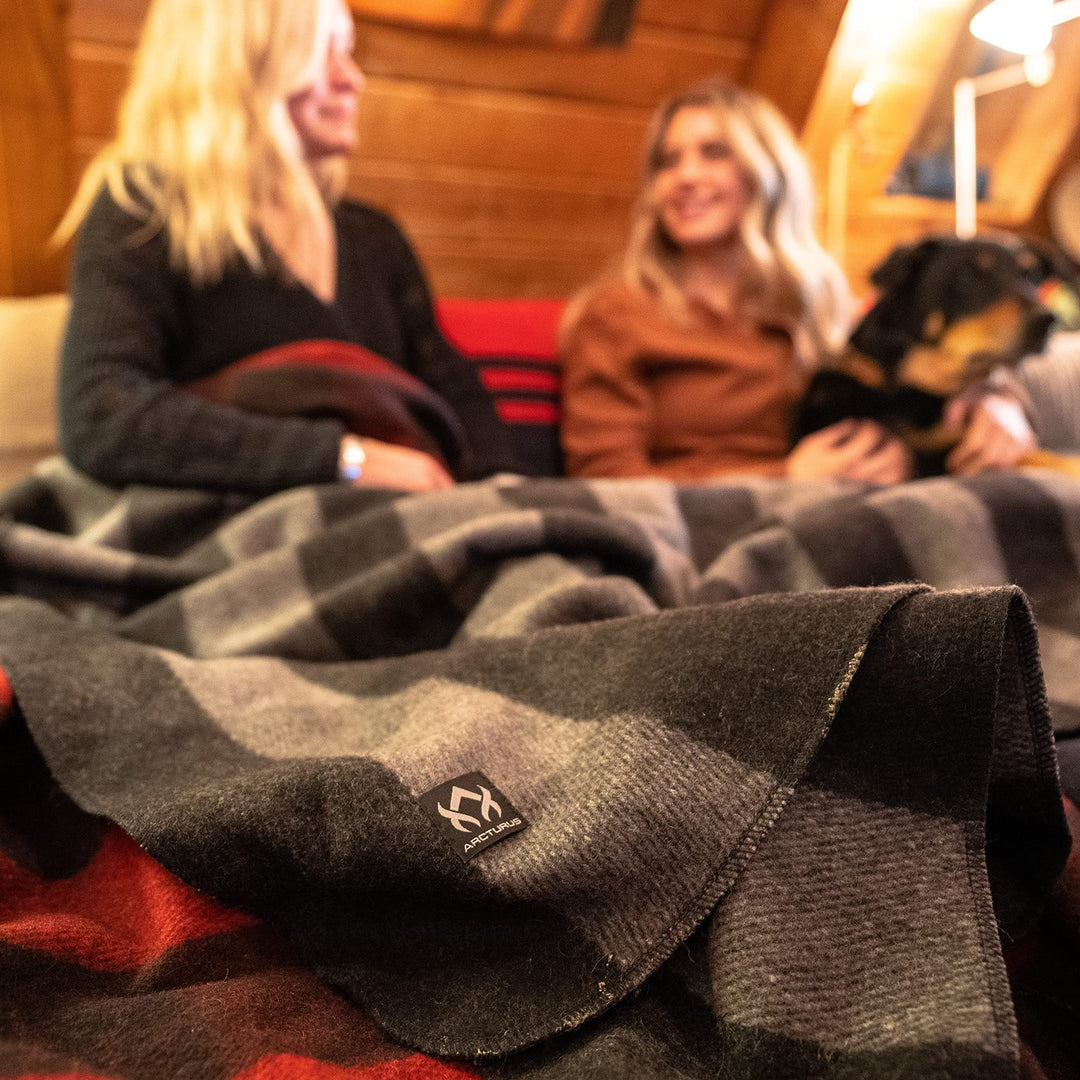Backwoods Wool Blanket - 4.5lbs, Warm, Heavy, Washable, Large | Great for Camping, Outdoors, Survival & Emergency Kits (Gray Buffalo)