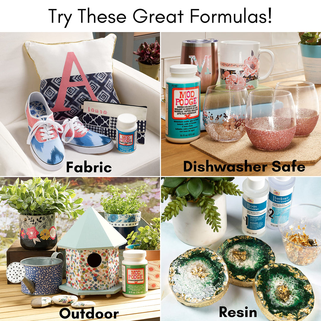 Gloss Sealer, Glue & Finish: All-in-One Craft Solution- Quick Dry, Easy Clean, for Wood, Paper, Fabric & More. Non-Toxic - Craft with Confidence, Made in USA, 8 oz., Pack of 1