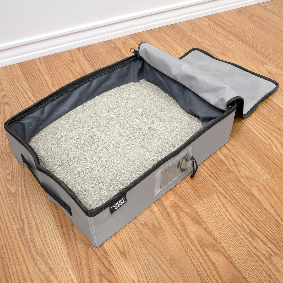 SPORT PET Large Pop Open Kennel, Portable Cat Cage Kennel, Waterproof Pet bed, Travel Litter Collection